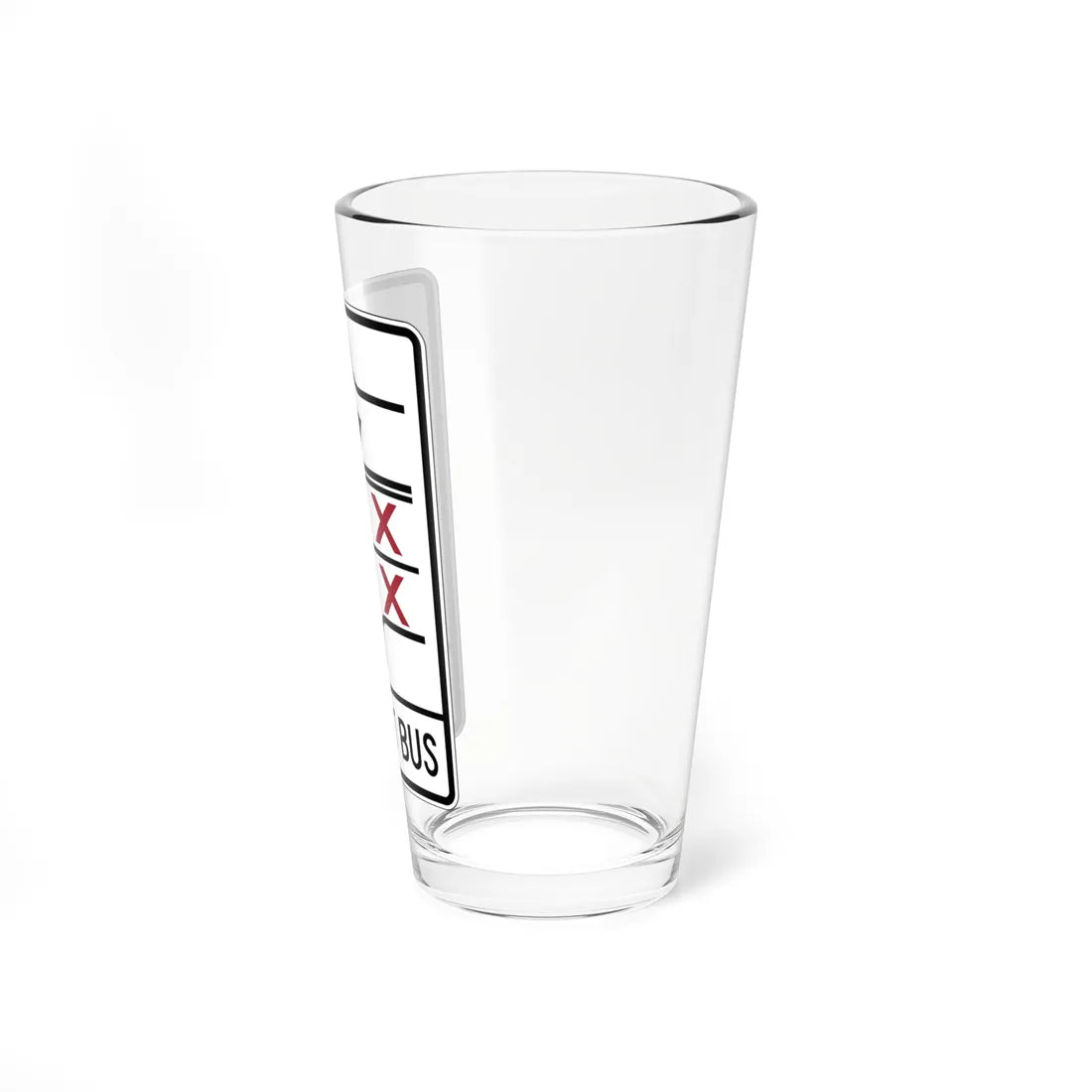 PBOT Road sign R3349V (Oregon) (Road Sign) Pint Glass 16oz - Go Mug Yourself