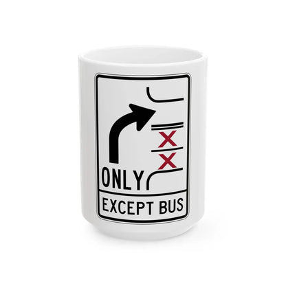PBOT Road sign R3349V (Oregon) (Road Sign) White Coffee Mug 15oz - Go Mug Yourself