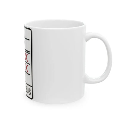 PBOT Road sign R3349V (Oregon) (Road Sign) White Coffee Mug - Go Mug Yourself