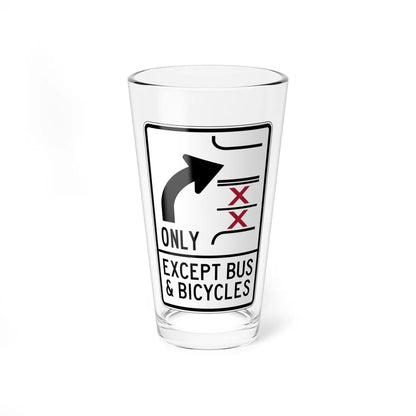 PBOT Road sign R3351V (Oregon) (Road Sign) Pint Glass 16oz 16oz - Go Mug Yourself