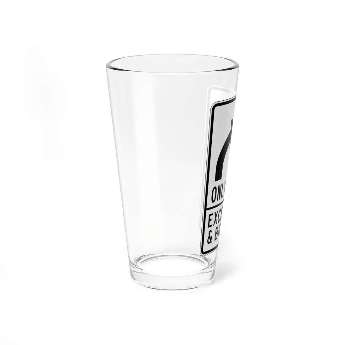 PBOT Road sign R3351V (Oregon) (Road Sign) Pint Glass 16oz - Go Mug Yourself