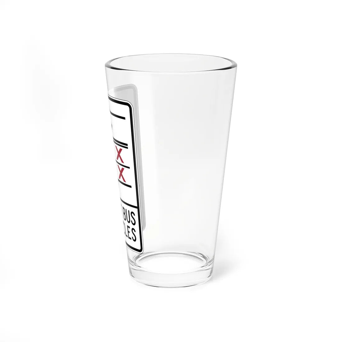 PBOT Road sign R3351V (Oregon) (Road Sign) Pint Glass 16oz - Go Mug Yourself