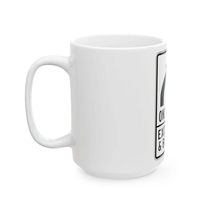 PBOT Road sign R3351V (Oregon) (Road Sign) White Coffee Mug - Go Mug Yourself