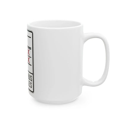 PBOT Road sign R3351V (Oregon) (Road Sign) White Coffee Mug - Go Mug Yourself