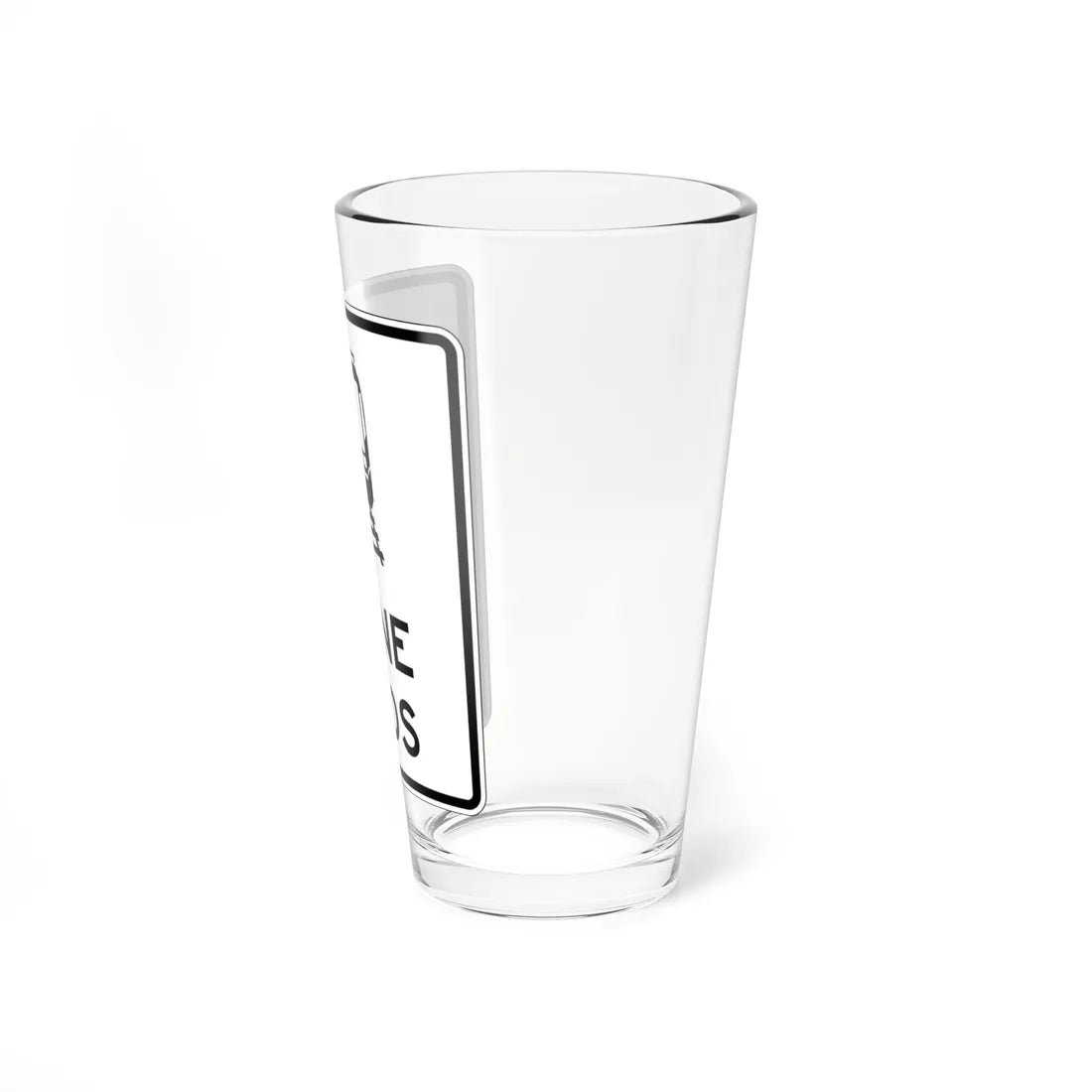 PBOT Road sign R3455 (Oregon) (Road Sign) Pint Glass 16oz - Go Mug Yourself