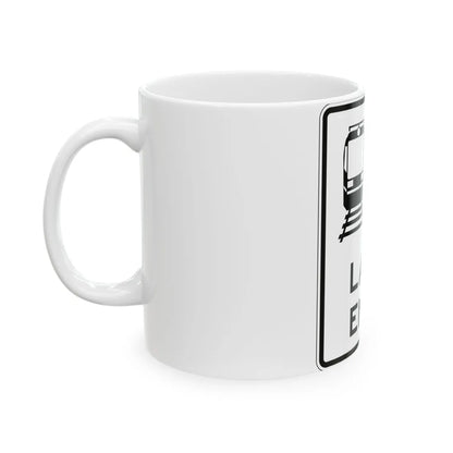 PBOT Road sign R3456 (Oregon) (Road Sign) White Coffee Mug - Go Mug Yourself