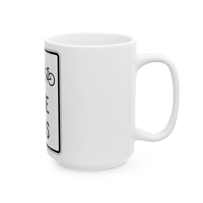 PBOT Road sign R3457 (Oregon) (Road Sign) White Coffee Mug - Go Mug Yourself