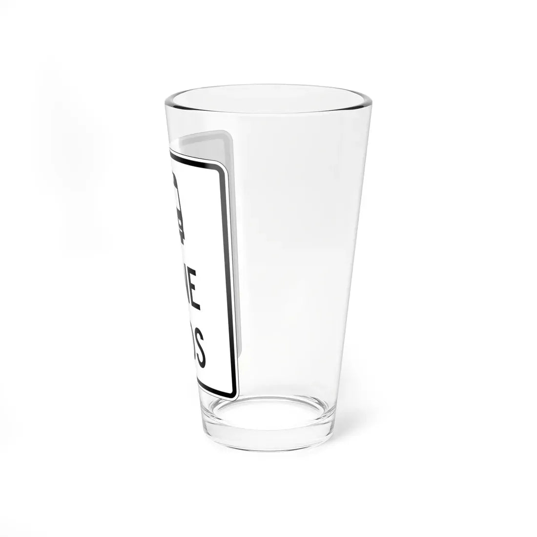 PBOT Road sign R3458 (Oregon) (Road Sign) Pint Glass 16oz - Go Mug Yourself