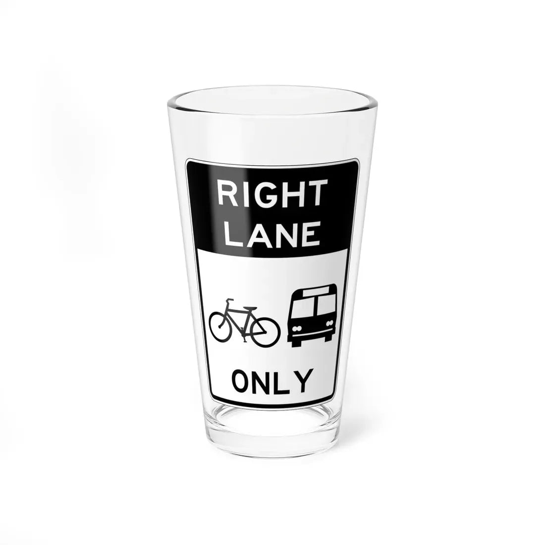 PBOT Road sign R3537 (Oregon) (Road Sign) Pint Glass 16oz 16oz - Go Mug Yourself