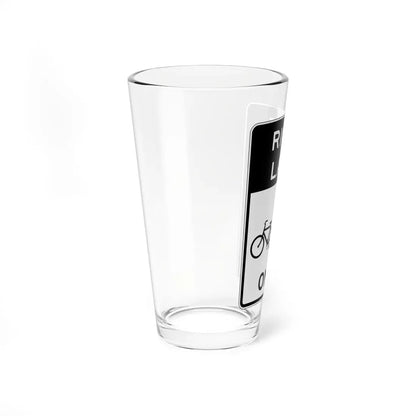 PBOT Road sign R3537 (Oregon) (Road Sign) Pint Glass 16oz - Go Mug Yourself