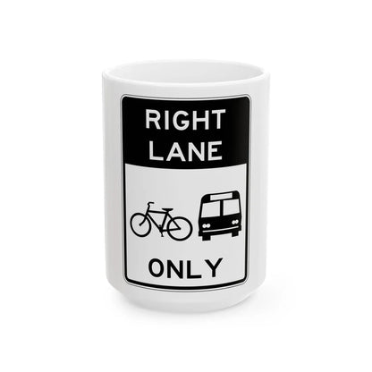 PBOT Road sign R3537 (Oregon) (Road Sign) White Coffee Mug 15oz - Go Mug Yourself
