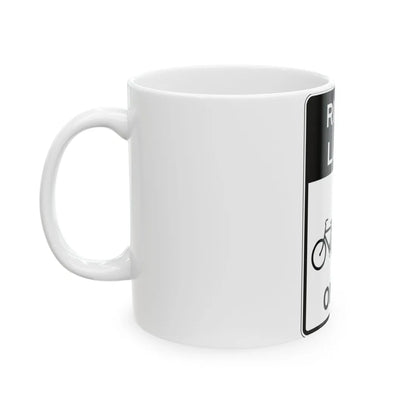 PBOT Road sign R3537 (Oregon) (Road Sign) White Coffee Mug - Go Mug Yourself