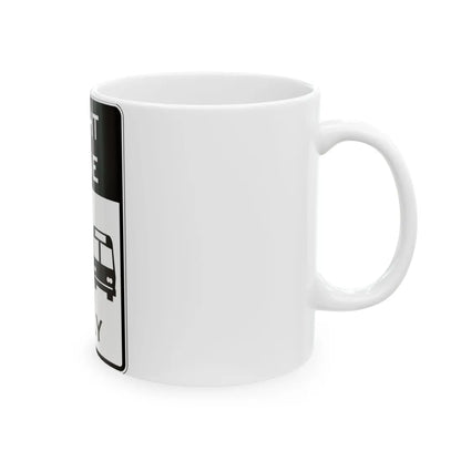PBOT Road sign R3537 (Oregon) (Road Sign) White Coffee Mug - Go Mug Yourself