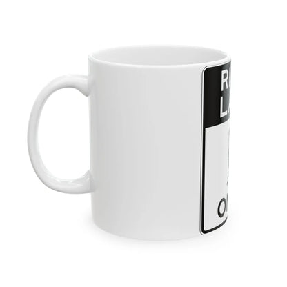 PBOT Road sign R3551 (Oregon) (Road Sign) White Coffee Mug - Go Mug Yourself