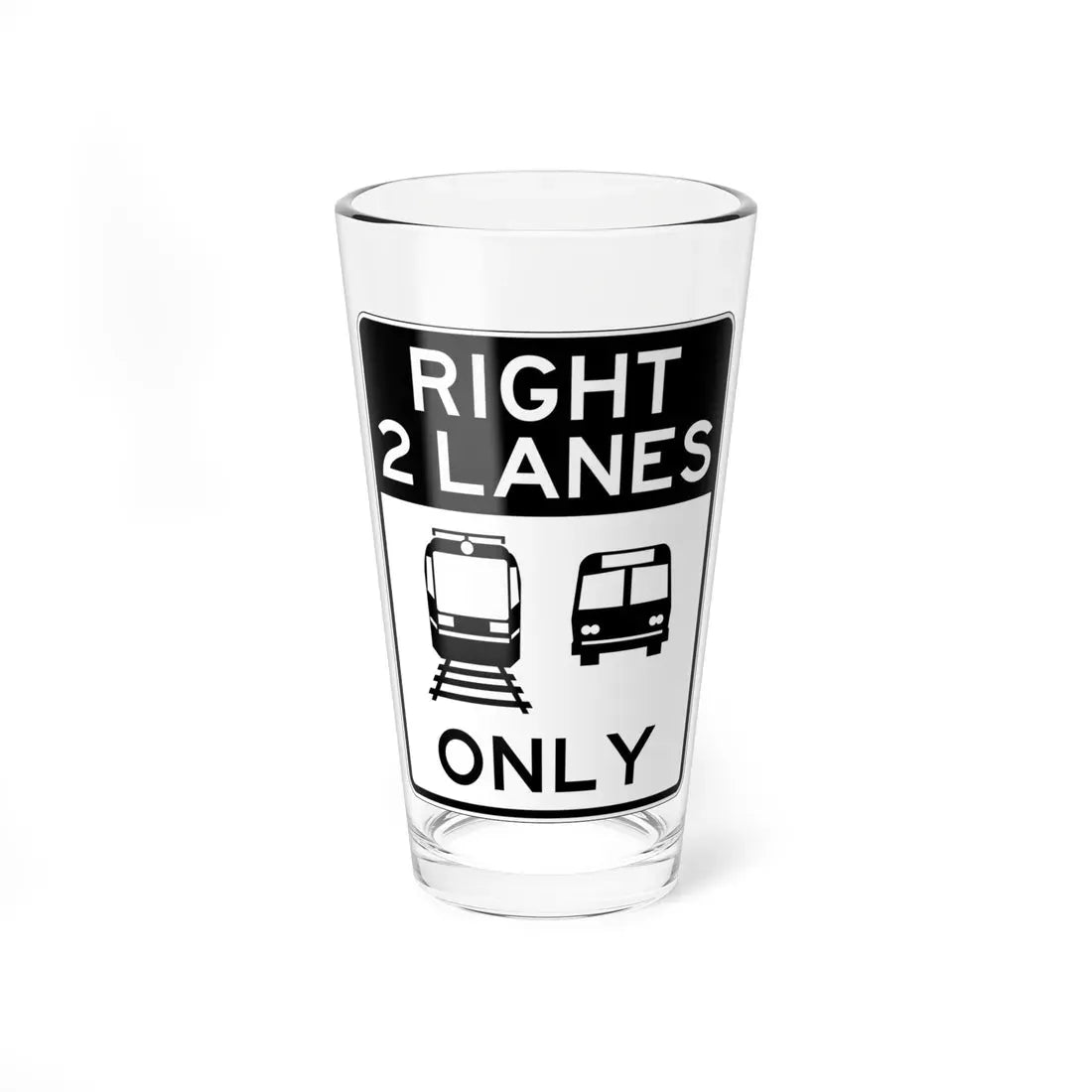 PBOT Road sign R3555 (Oregon) (Road Sign) Pint Glass 16oz 16oz - Go Mug Yourself