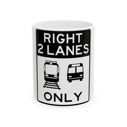 PBOT Road sign R3555 (Oregon) (Road Sign) White Coffee Mug 11oz - Go Mug Yourself