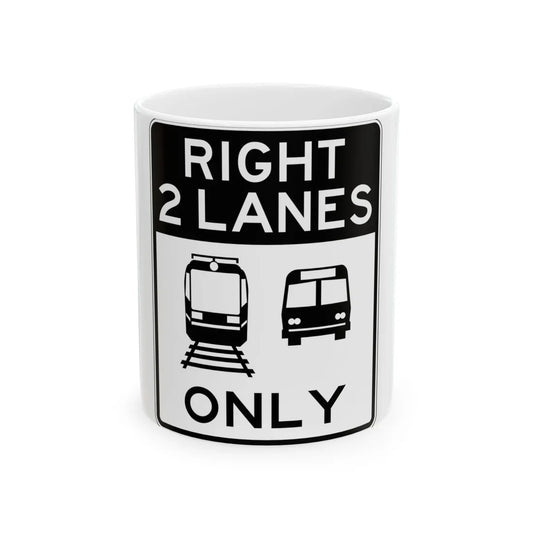 PBOT Road sign R3555 (Oregon) (Road Sign) White Coffee Mug 11oz - Go Mug Yourself