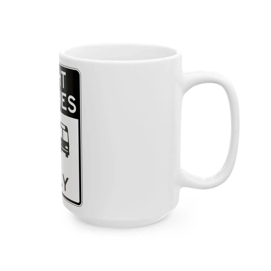 PBOT Road sign R3555 (Oregon) (Road Sign) White Coffee Mug - Go Mug Yourself