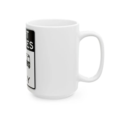 PBOT Road sign R3555 (Oregon) (Road Sign) White Coffee Mug - Go Mug Yourself