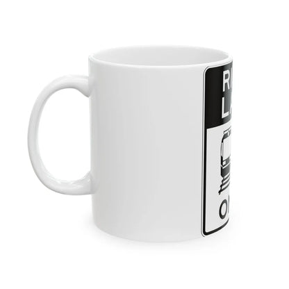 PBOT Road sign R3557 (Oregon) (Road Sign) White Coffee Mug - Go Mug Yourself