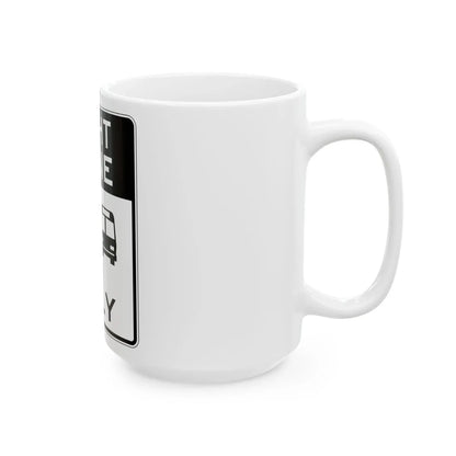 PBOT Road sign R3557 (Oregon) (Road Sign) White Coffee Mug - Go Mug Yourself