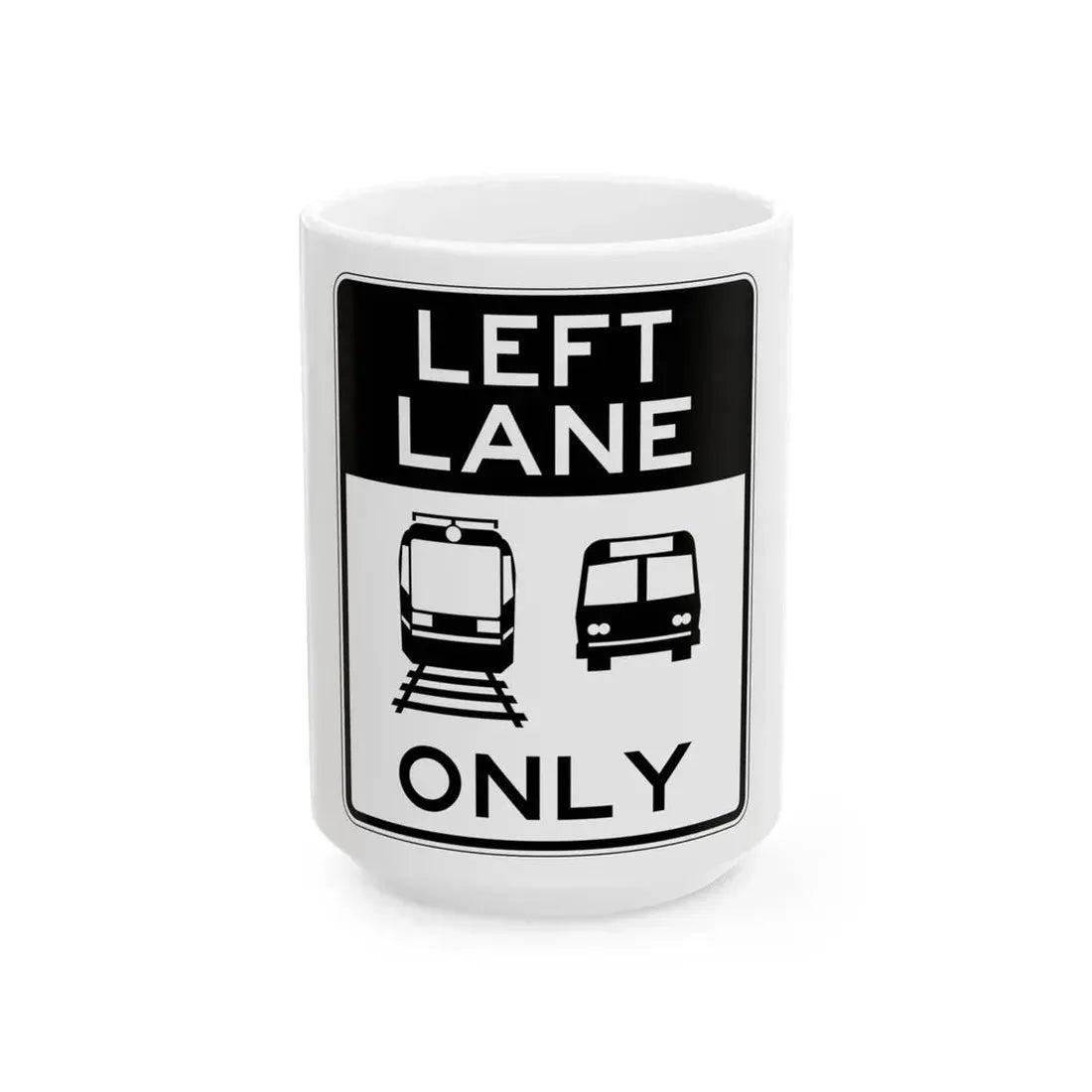 PBOT Road sign R3558 (Oregon) (Road Sign) White Coffee Mug 15oz - Go Mug Yourself