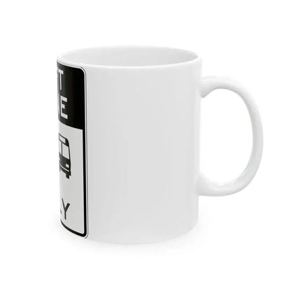 PBOT Road sign R3558 (Oregon) (Road Sign) White Coffee Mug - Go Mug Yourself