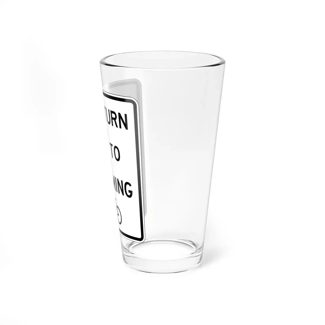 PBOT Road sign R3985 (Oregon) (Road Sign) Pint Glass 16oz - Go Mug Yourself