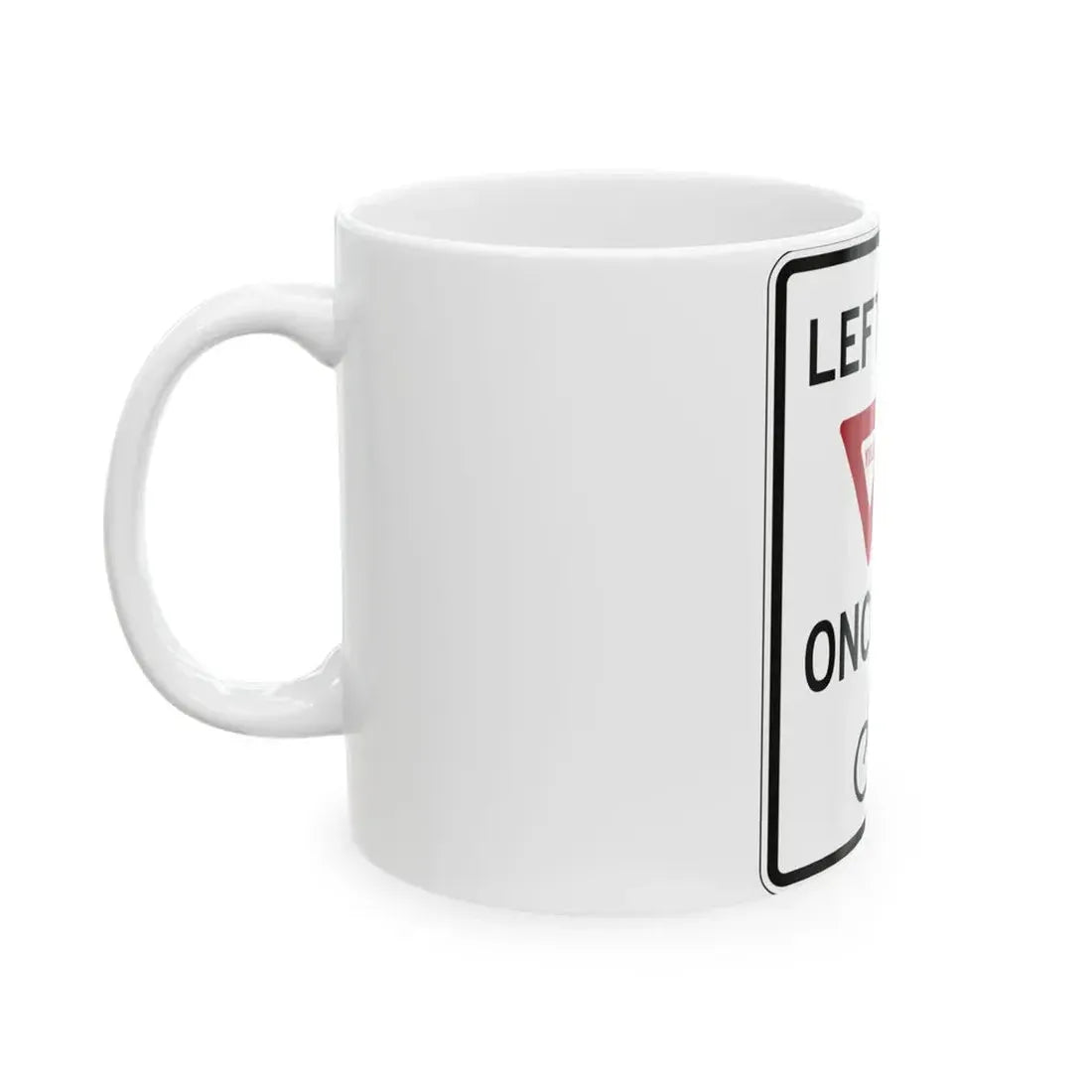 PBOT Road sign R3985 (Oregon) (Road Sign) White Coffee Mug - Go Mug Yourself