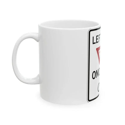 PBOT Road sign R3985 (Oregon) (Road Sign) White Coffee Mug - Go Mug Yourself