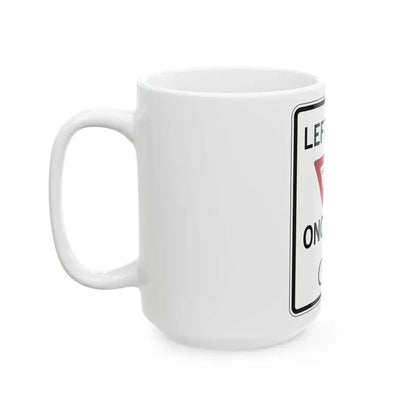 PBOT Road sign R3985 (Oregon) (Road Sign) White Coffee Mug - Go Mug Yourself