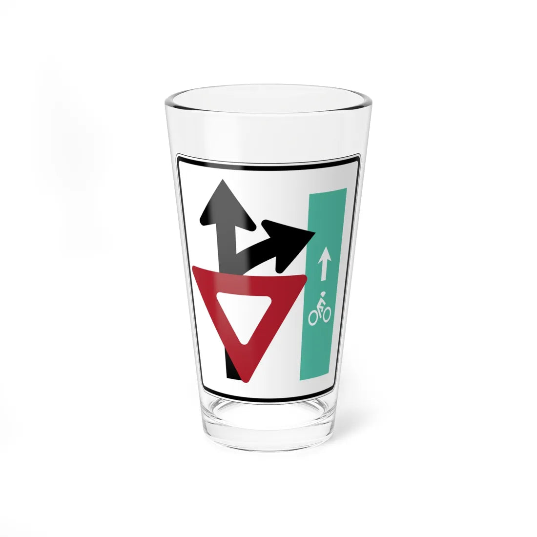 PBOT Road sign R3992B obsolete (Oregon) (Road Sign) Pint Glass 16oz 16oz - Go Mug Yourself