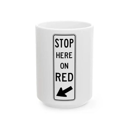 PBOT Road sign R4005 (Oregon) (Road Sign) White Coffee Mug 15oz - Go Mug Yourself