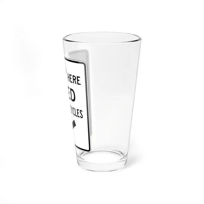 PBOT Road sign R4022 (Oregon) (Road Sign) Pint Glass 16oz - Go Mug Yourself