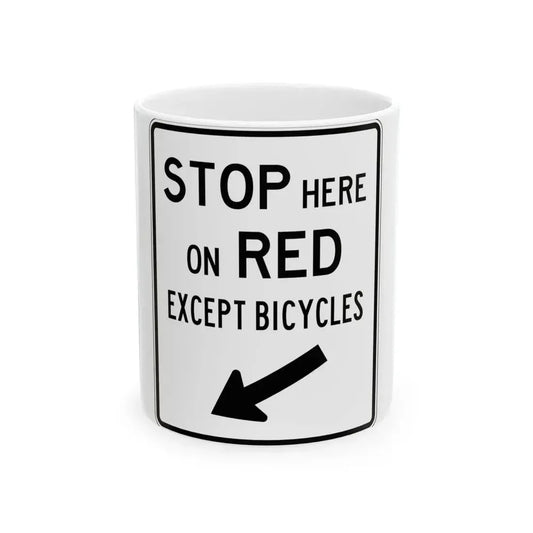 PBOT Road sign R4022 (Oregon) (Road Sign) White Coffee Mug 11oz - Go Mug Yourself