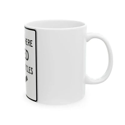 PBOT Road sign R4022 (Oregon) (Road Sign) White Coffee Mug - Go Mug Yourself