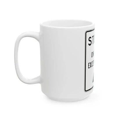 PBOT Road sign R4022 (Oregon) (Road Sign) White Coffee Mug - Go Mug Yourself