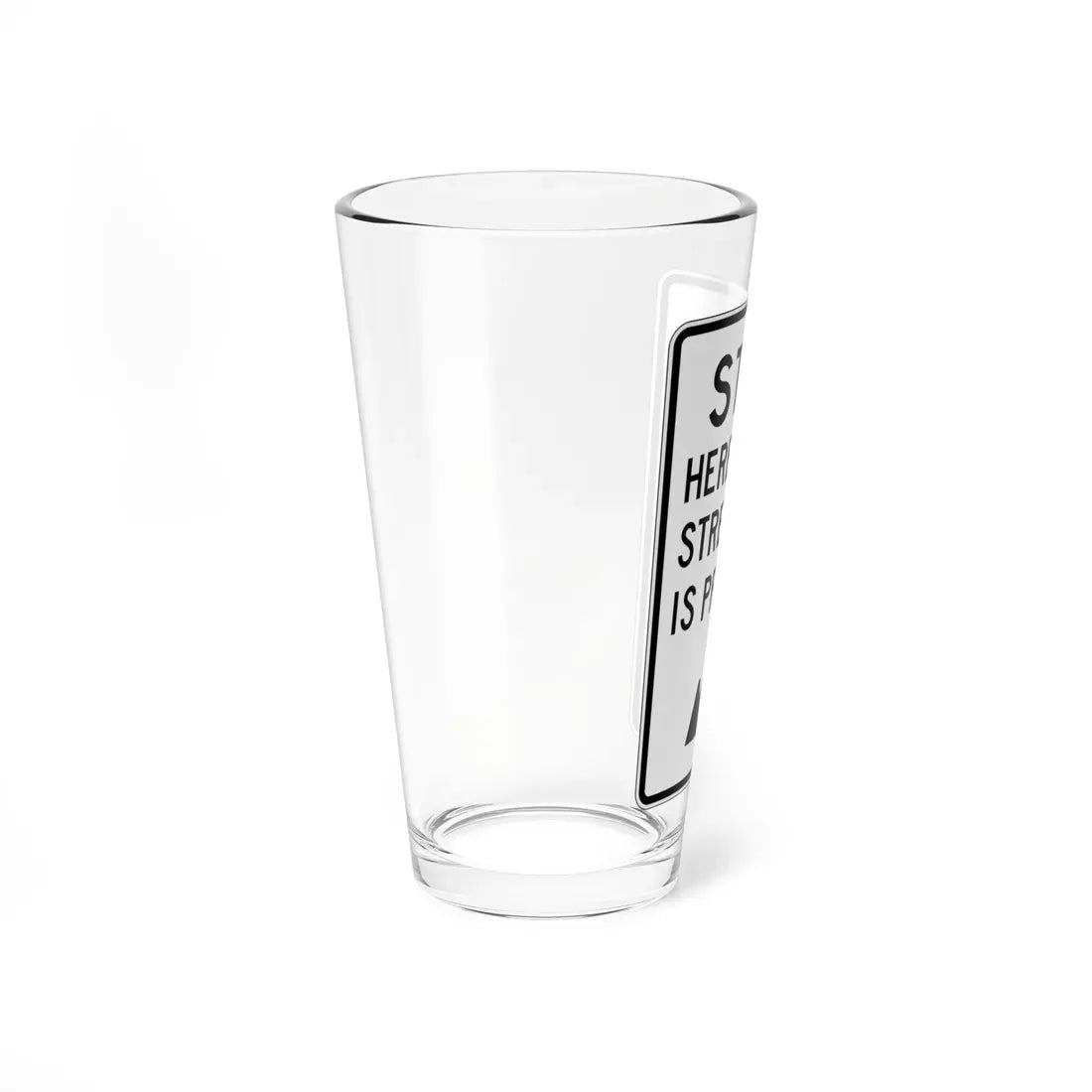 PBOT Road sign R4030L (Oregon) (Road Sign) Pint Glass 16oz - Go Mug Yourself