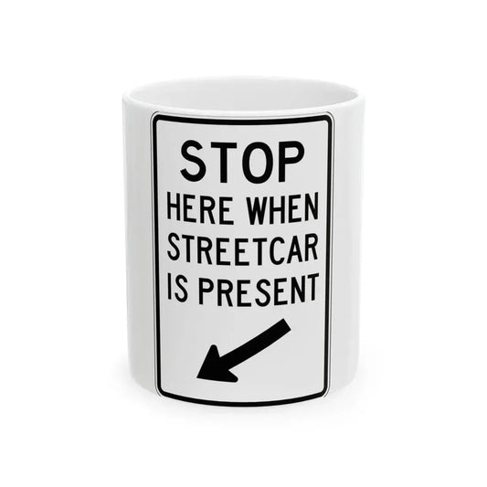 PBOT Road sign R4030L (Oregon) (Road Sign) White Coffee Mug 11oz - Go Mug Yourself