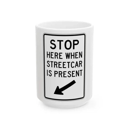 PBOT Road sign R4030L (Oregon) (Road Sign) White Coffee Mug 15oz - Go Mug Yourself