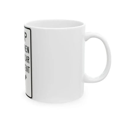 PBOT Road sign R4030L (Oregon) (Road Sign) White Coffee Mug - Go Mug Yourself