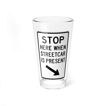 PBOT Road sign R4030R (Oregon) (Road Sign) Pint Glass 16oz 16oz - Go Mug Yourself