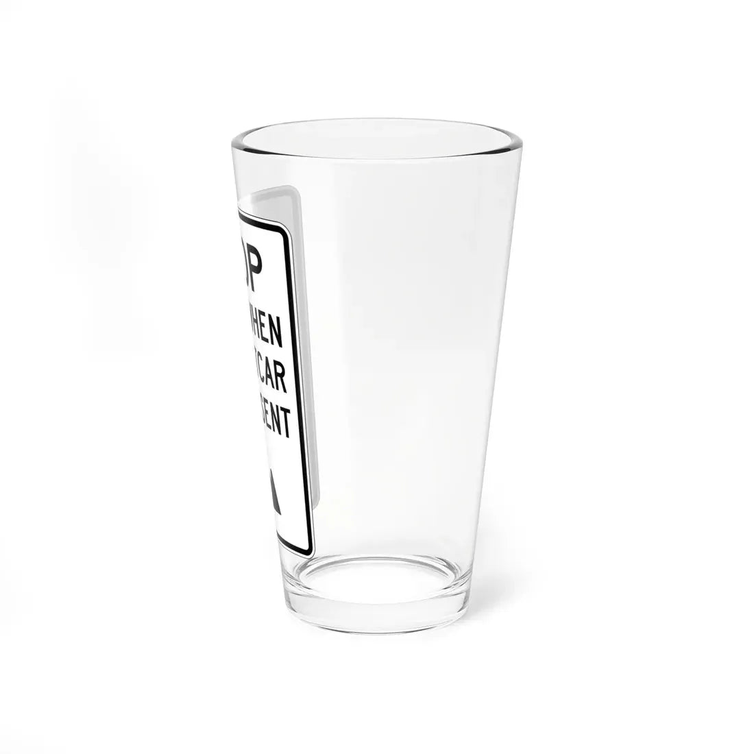 PBOT Road sign R4030R (Oregon) (Road Sign) Pint Glass 16oz - Go Mug Yourself