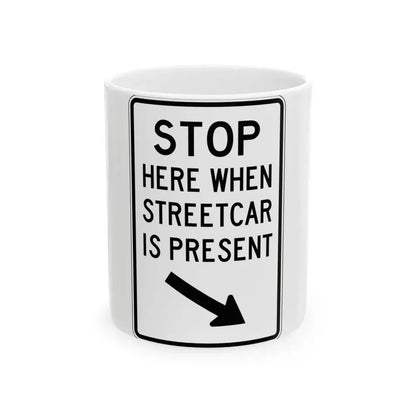 PBOT Road sign R4030R (Oregon) (Road Sign) White Coffee Mug 11oz - Go Mug Yourself