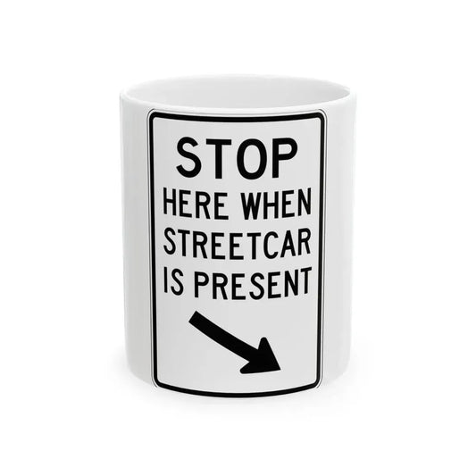 PBOT Road sign R4030R (Oregon) (Road Sign) White Coffee Mug 11oz - Go Mug Yourself