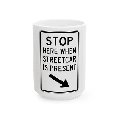 PBOT Road sign R4030R (Oregon) (Road Sign) White Coffee Mug 15oz - Go Mug Yourself