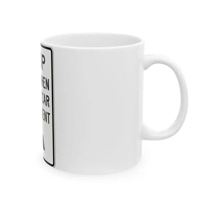 PBOT Road sign R4030R (Oregon) (Road Sign) White Coffee Mug - Go Mug Yourself