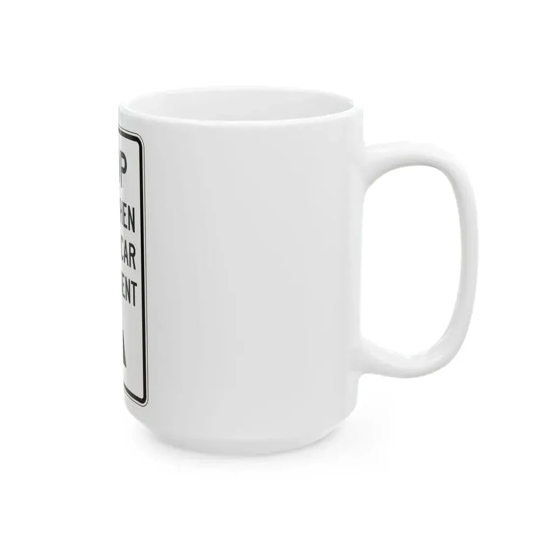 PBOT Road sign R4030R (Oregon) (Road Sign) White Coffee Mug - Go Mug Yourself