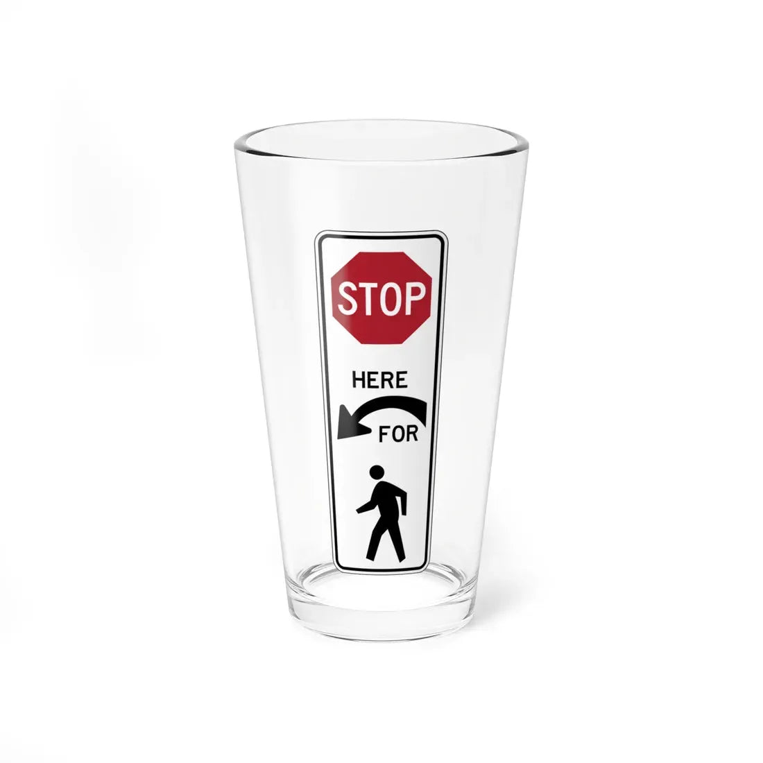 PBOT Road sign R4032L (Oregon) (Road Sign) Pint Glass 16oz 16oz - Go Mug Yourself