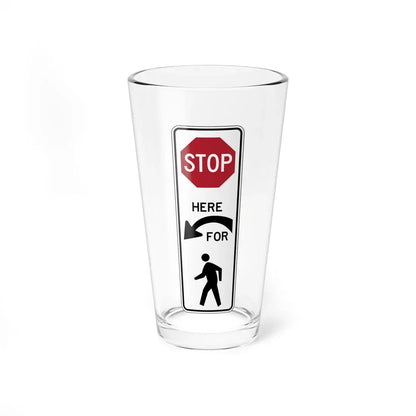 PBOT Road sign R4032L (Oregon) (Road Sign) Pint Glass 16oz 16oz - Go Mug Yourself